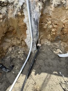 Installation of a pitless adaptor for a new well