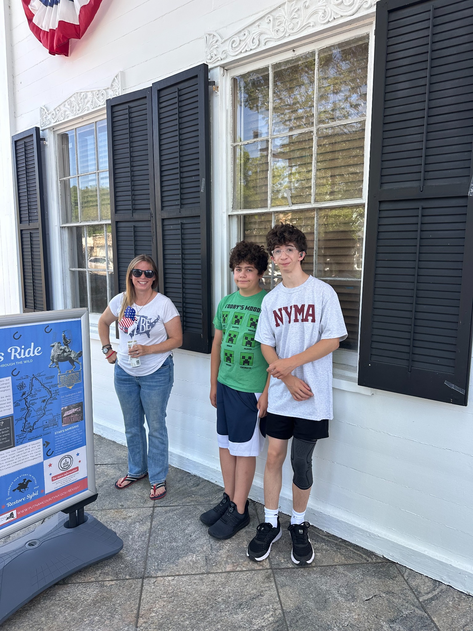 Rebecca with her sons Travis and Justin