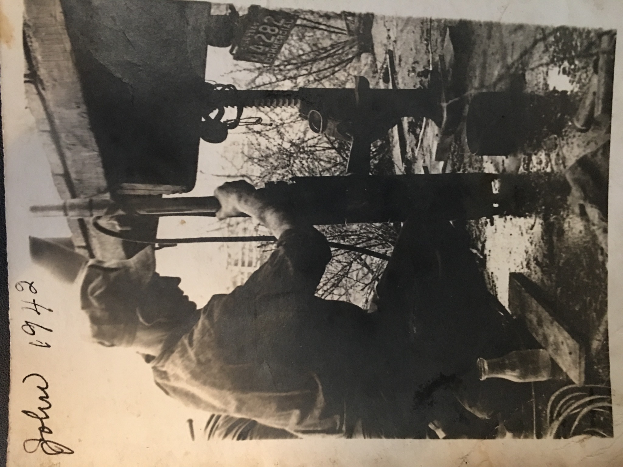 John Boyd working on early well-drilling equipment